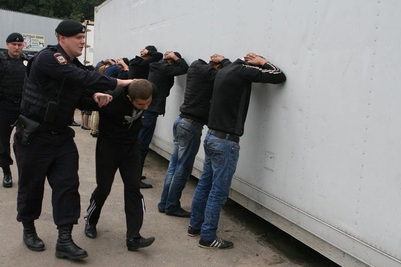 Задержание преступников полицией